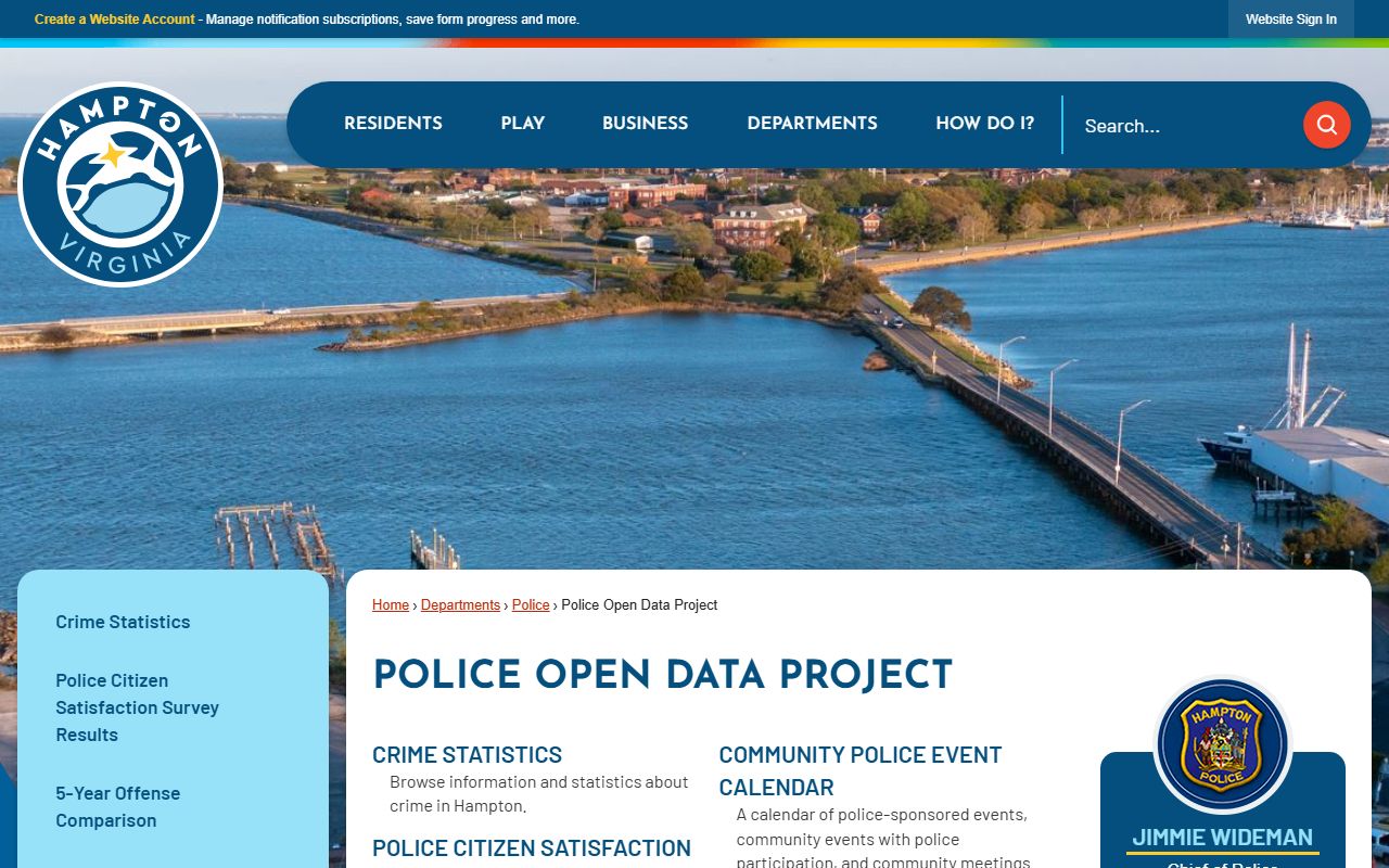 Hampton background check open data portal