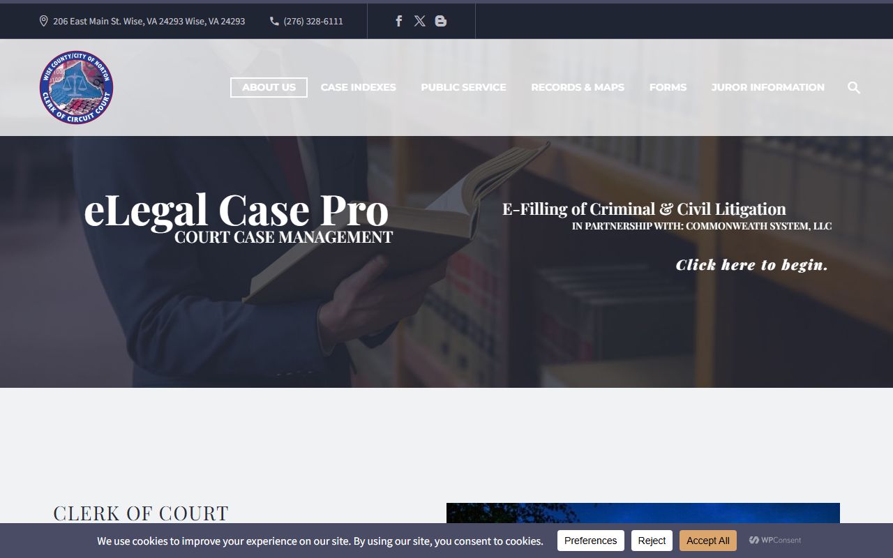 Norton background check Wise County circuit court