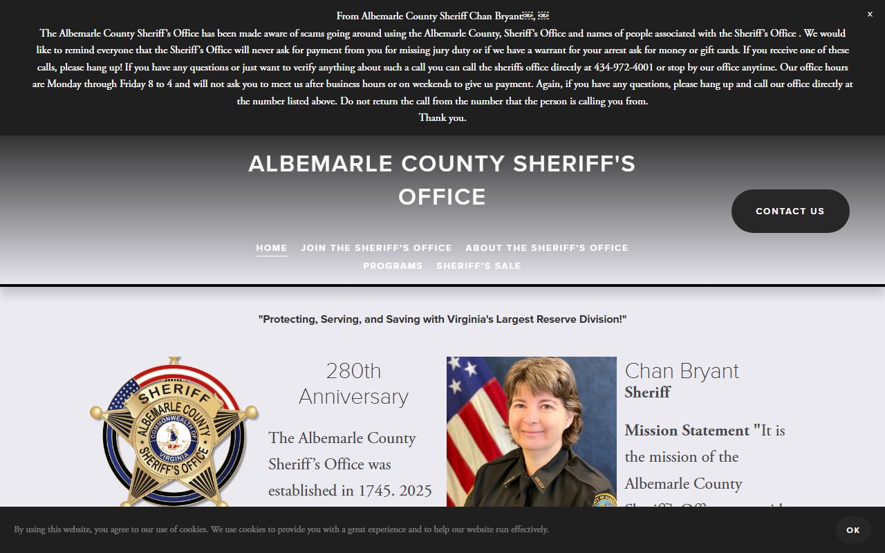 Albemarle County background check Sheriff's Office portal