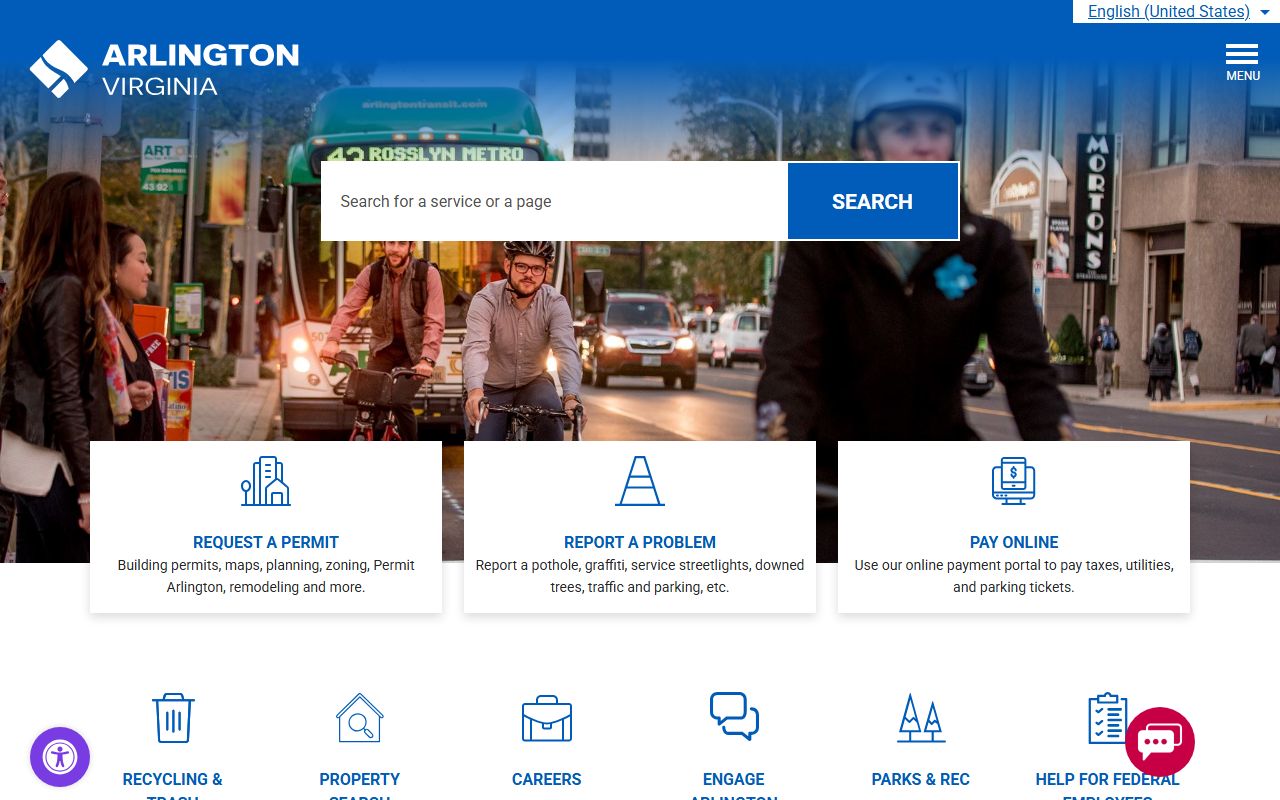 Arlington County background check government portal