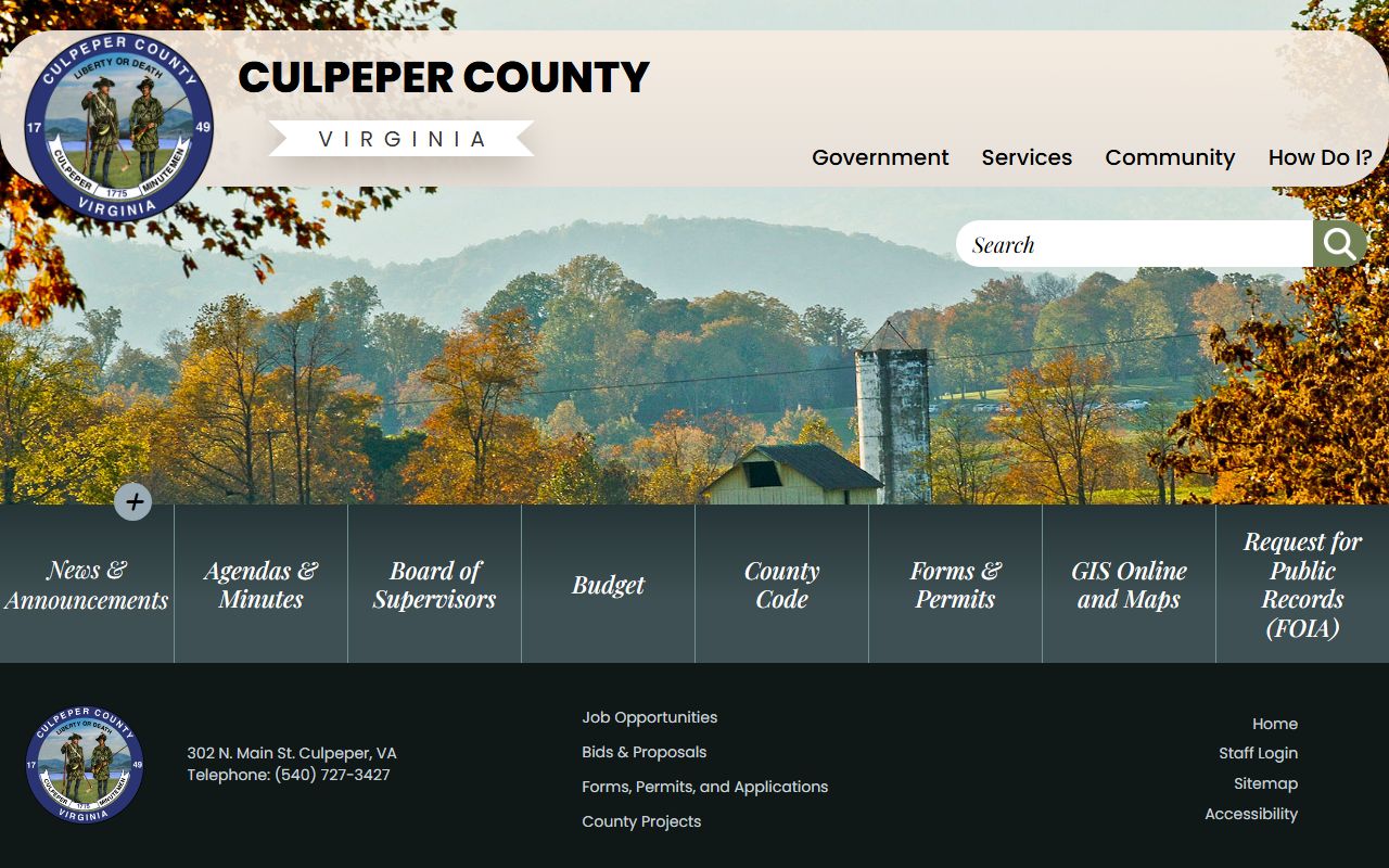 Culpeper County background check county government