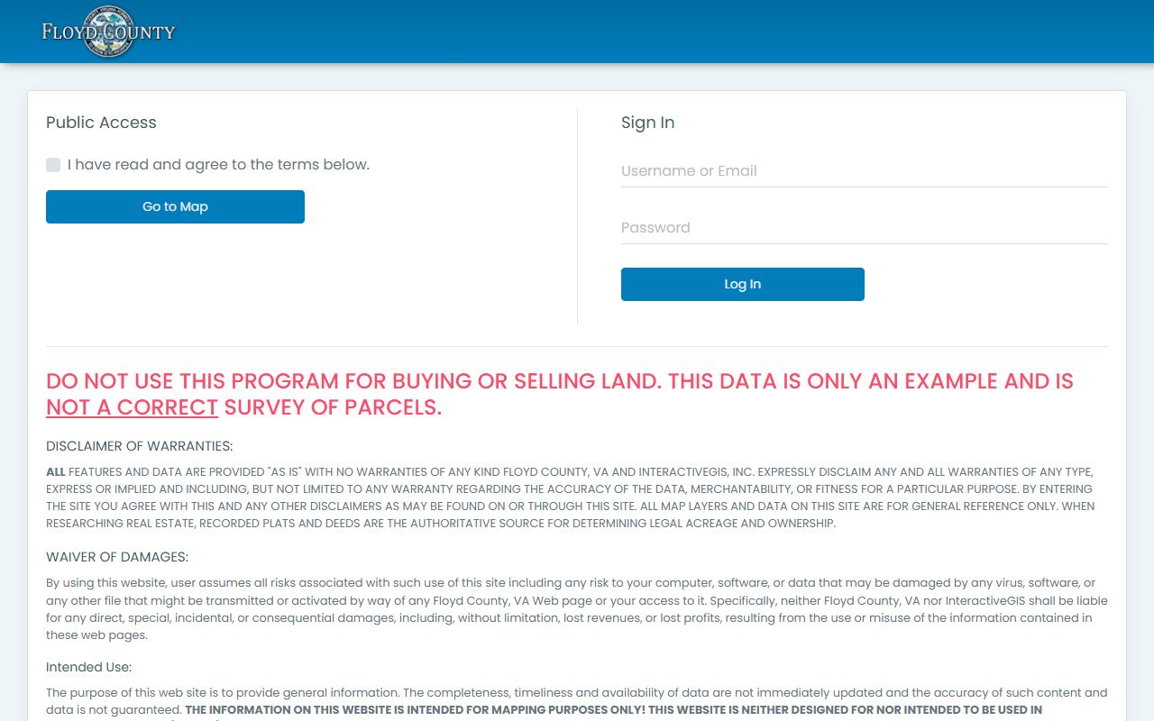 Floyd County GIS land records background check