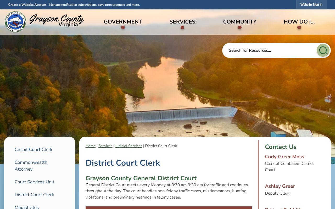 Grayson County background check district court clerk
