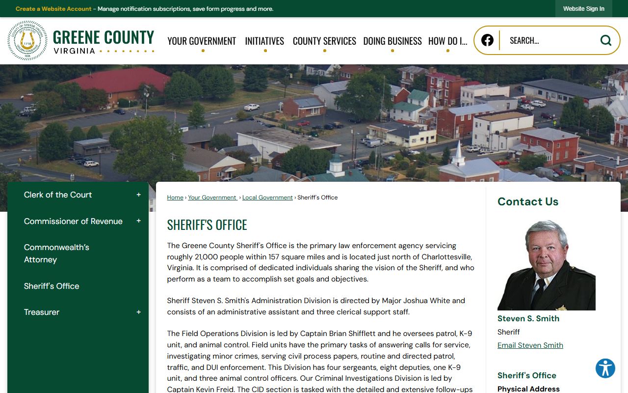 Greene County background check sheriff records