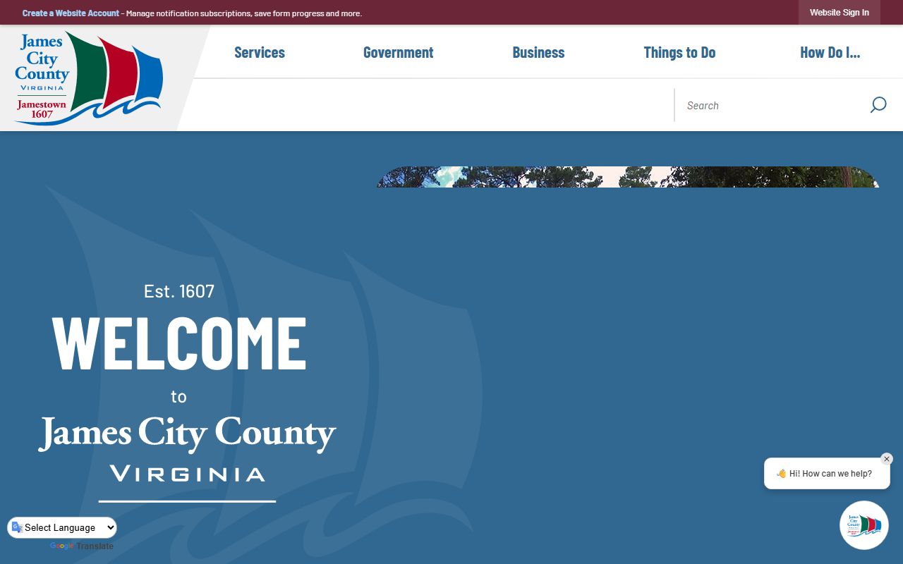 James City County background check government portal