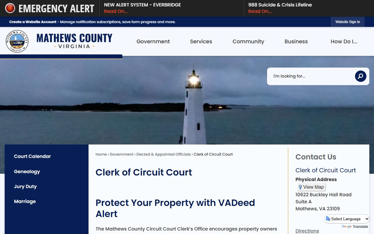 Mathews County background check circuit court records
