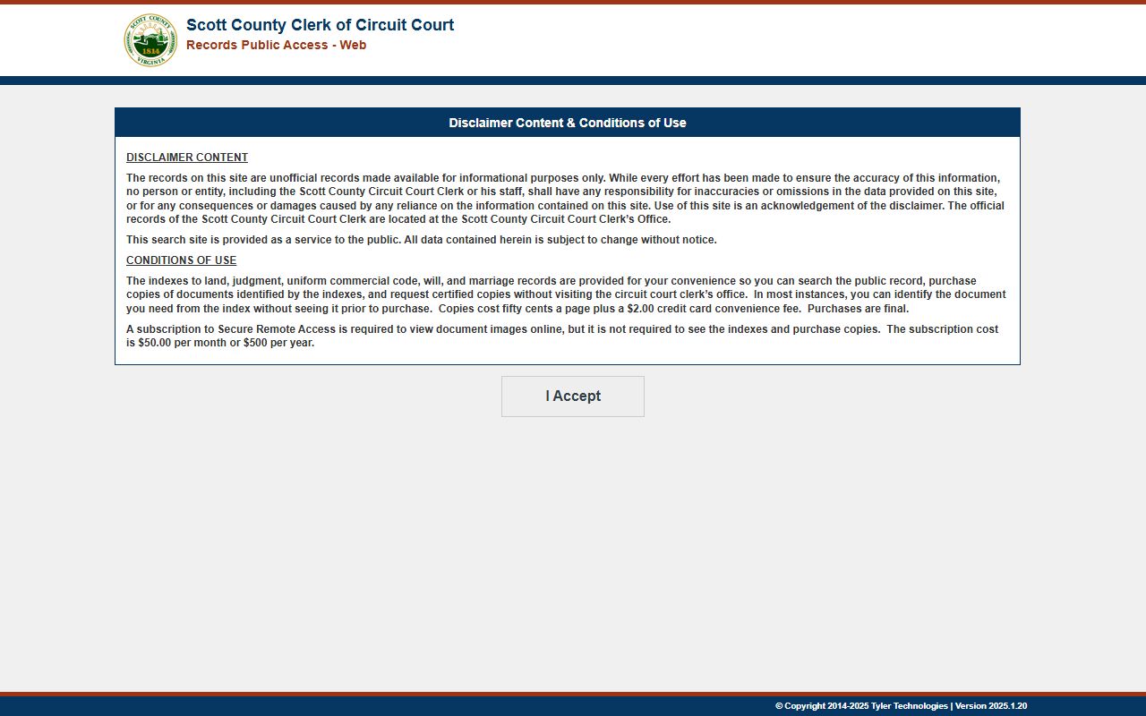 Scott County background check court records