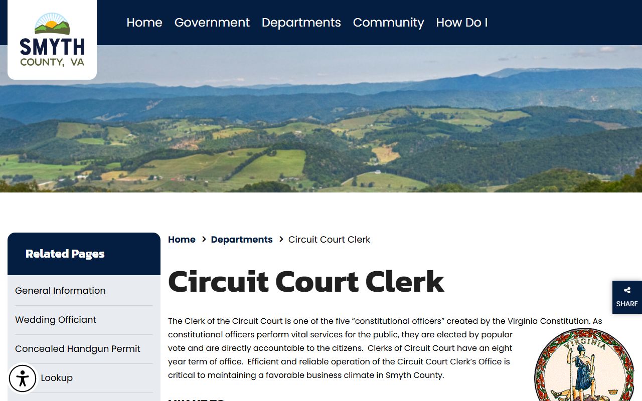 Smyth County background check court records