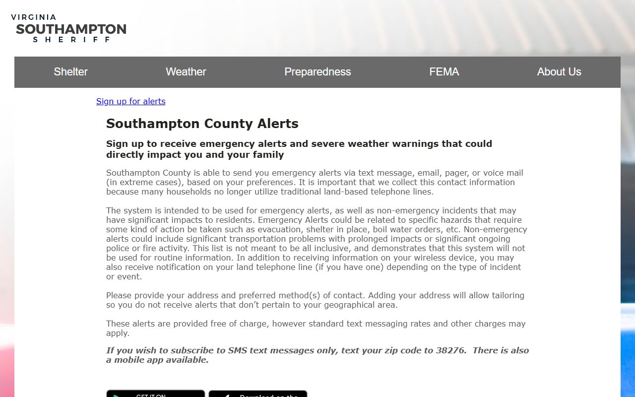 Southampton County background check