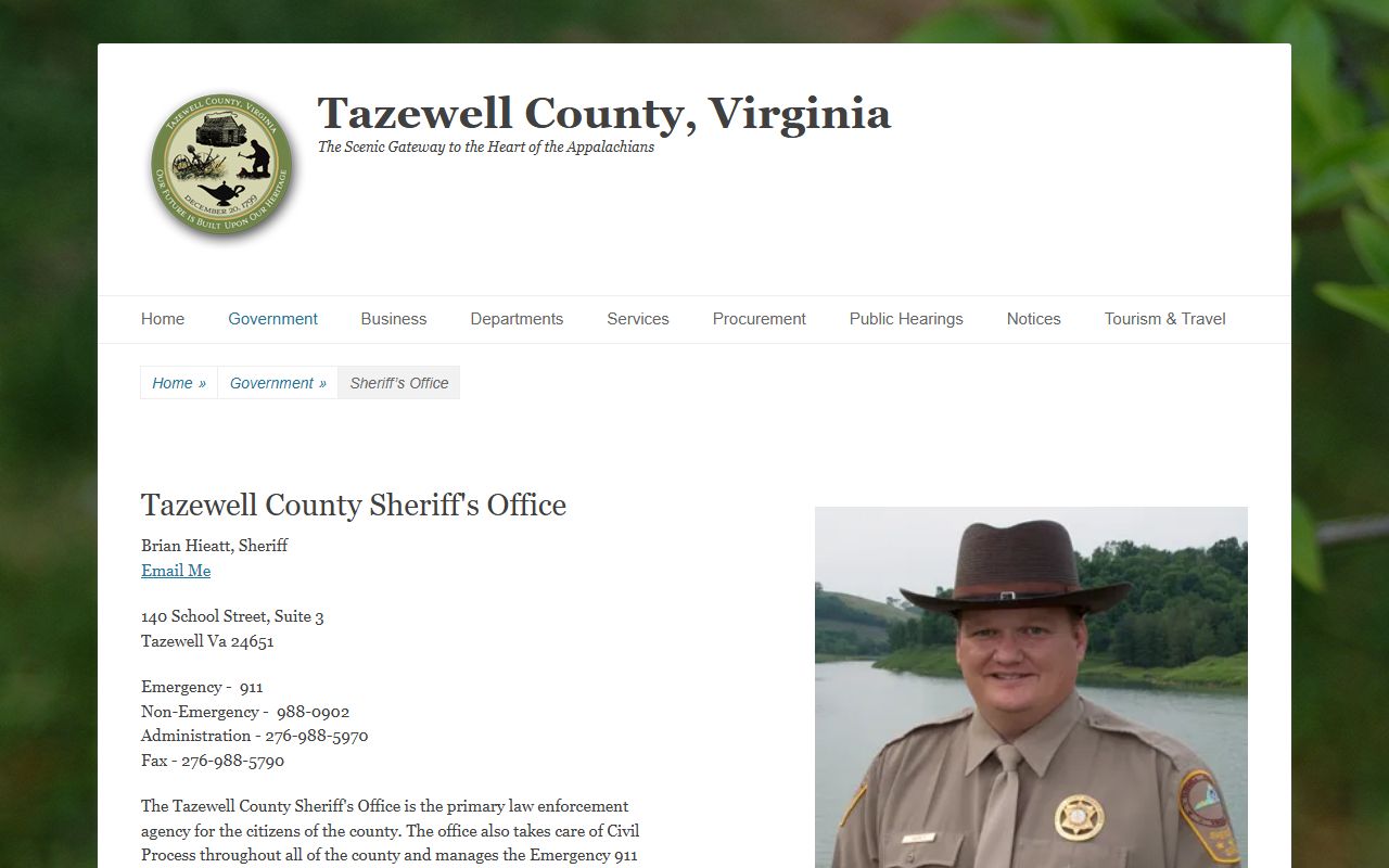 Tazewell County background check sheriff records