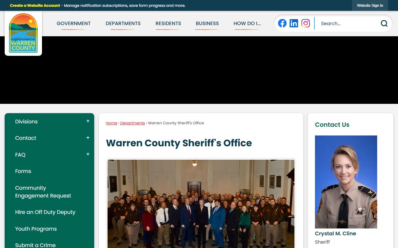 Warren County background check sheriff records
